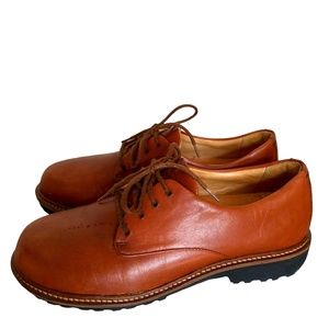 Samuel Hubbard Vibram Sole Oxford Shoes In Brown Leather Size 8.5